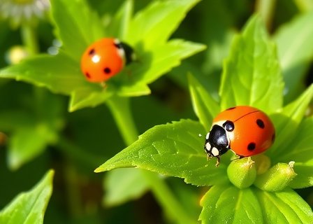 Natural pest control methods in a garden
